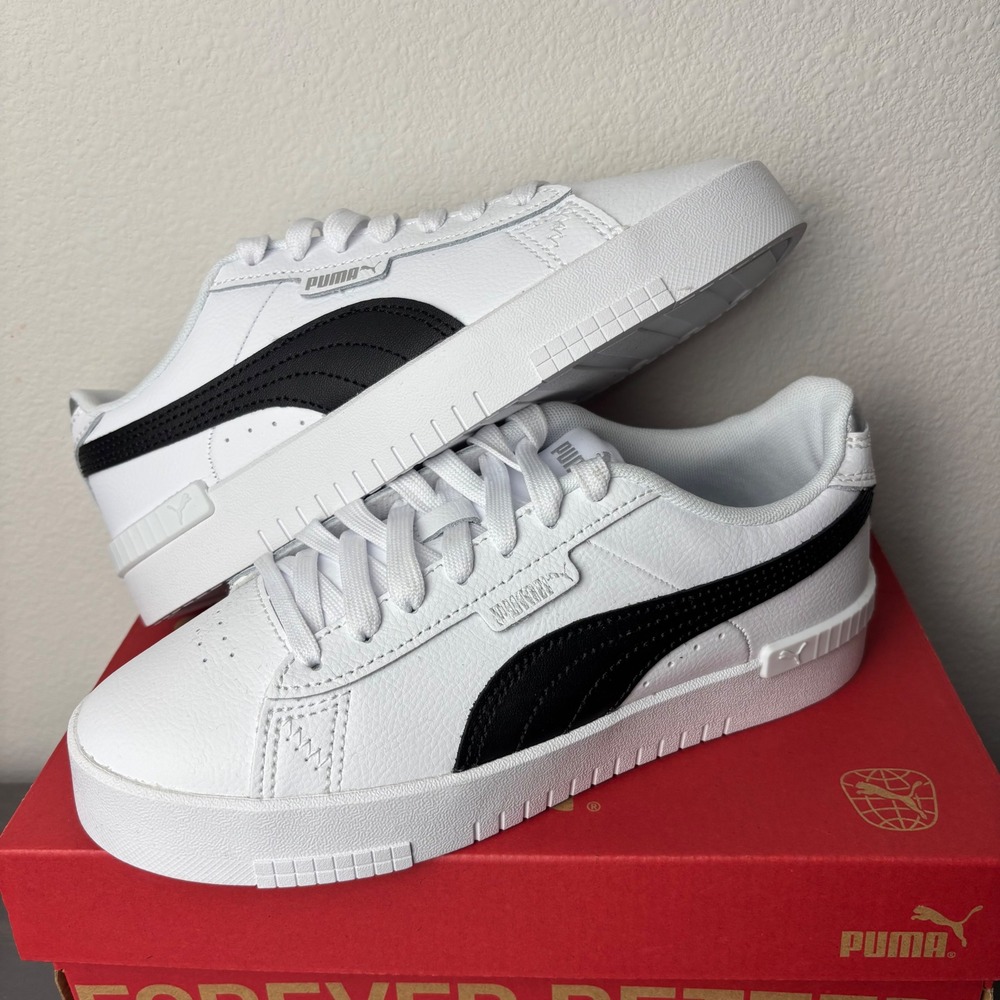 Puma Jada Renew Women's Sneakers White Black Silver Platform 386401-03 Size 6